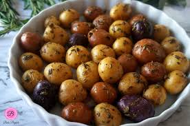 herb roasted baby potatoes in oven