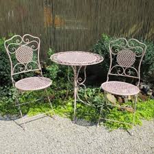 Choose a cute bistro table and chairs with an. Garden Furniture Seating Group Metal Iron 1 Table 2 Chairs Balcony Bistro Set