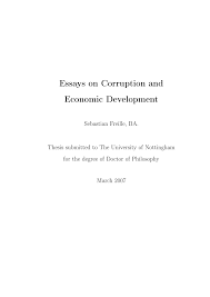 pdf essays on corruption and economic development 