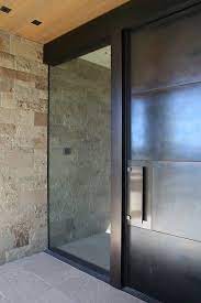 Glass And Steel Front Door Design Ideas