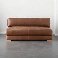 piazza leather apartment sofa cb2