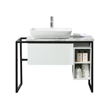 Choose from hundreds of traditional and modern bathroom vanity units in all styles and designs, including marble vanity units. Stufurhome Icelander 43 In Bath Vanity In White With Marble Vanity Top In White With White Basin Sl 0001 43 Cr The Home Depot Modern Sink Vanity Bathroom Vanity Bathroom Sink Vanity