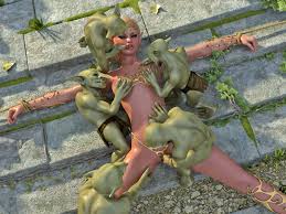 Lusty elf queen enjoys gangbang with goblins at 3dEvilMonsters