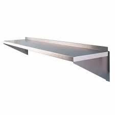 Brushed Stainless Steel Wall Shelf For