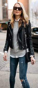 40 Fall Leather Jacket Outfit Ideas
