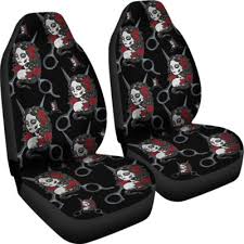 Skull Hairstylist Car Seat Covers Set
