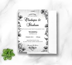 get nigerian white wedding invitation