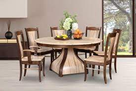 This expansive dining set seats four with lots of elbow room. Amish Oak And Cherry Dining Room Solid Wood Dining Group Buckingham Hickory Furniture Mart