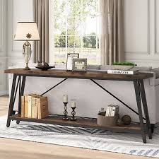 Industrial Sofa Console Table W Metal