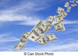 Image result for image of money falling from Heaven