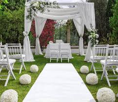 white carpet runners white wedding