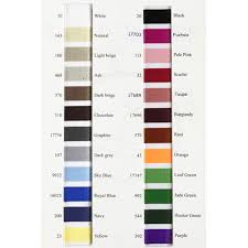 Upholstery Thread Color Chart