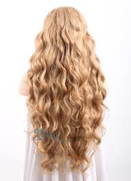 Do such silky, springy strands even get frizzy? Wavy Golden Blonde Lace Front Synthetic Wig Lf244 Burgundy Hair Blonde Hair Looks Long Hair Styles