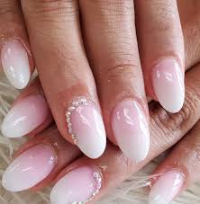 beautiful pink and white nail designs