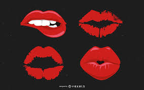 lips vector set vector