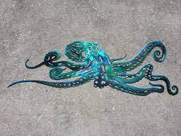 Aluminum Octopus Metal Sea Life Wall