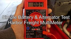 How to check Battery & Alternator using Multimeter from Harbor Freight DIY  Diagnostic - YouTube