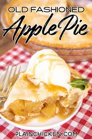 old fashioned apple pie plain en