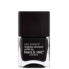 nails inc black taxi gel effect nail