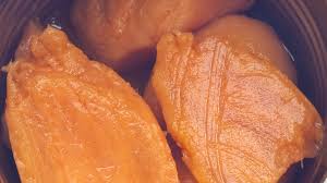rinsing canned sweet potatoes