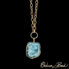 grand cayman druzy and br necklace