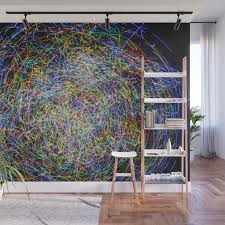 String Light Painting Wall Mural