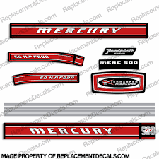 mercury 1968 50hp outboard engine decals