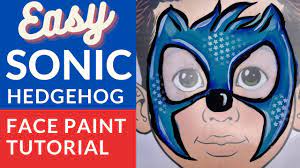 sonic face painting easy tutorial