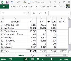 clean up reports with iferror excel