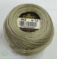 Dmc Perle Cotton Ball Size 12 120m Colour 642 Dark Beige Grey