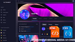 social a ui template using html and