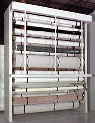 carpet roll storage rack vertical