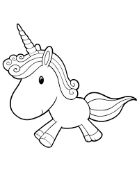 Cartoon Unicorn Coloring Page Coloring Page Book For Kids