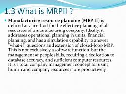 Objective Of Mrp And Mrp Ii In Computer Study