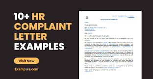 hr complaint letter 10 exles