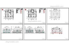 modern house autocad plans drawings