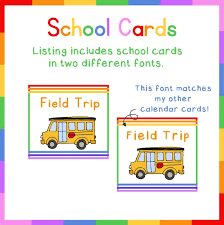 School Days Calendar Cards Pocket Chart Instant Digital Download Childrens Calendar Cards