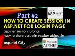 how to create session in asp net for