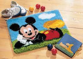 disney mickey mouse knotted carpet