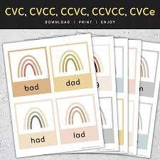 flash cards bundle cvc to ccvcc words