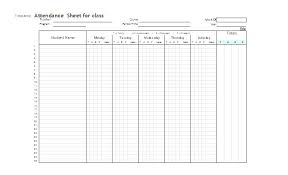 Blank Attendance Roster Template Meeting Sheet Employee Excel Free