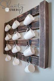 It has a groove for the saucers, and features a latt backing. 21 Diy Coffee Racks To Organize Your Morning Cup Of Joe