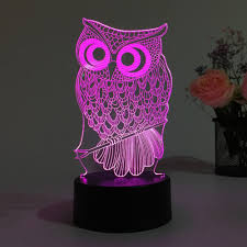 Us 5 21 22 Off New Owl Light 3d Led Animal Night Light Rgb Changeable Lamp Child Kids Baby Soft Lights Bedroom Decoration In Led Night Lights From