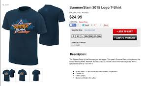 Wwe Merch Summerslam 2015 Shirt Wweshop Fanfic Items