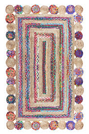 casavani scalloped jute cotton rug
