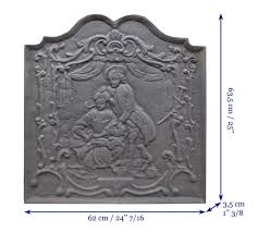 Cast Iron Fireback With A Noble Couple