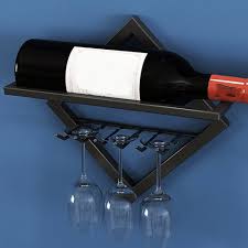 iron wall mount wine bottle holder free