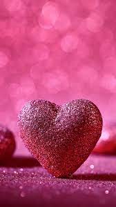 Pink love hearts, shine, romantic ...