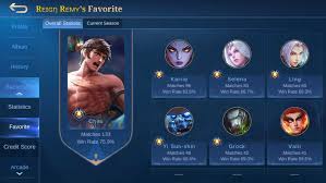 ML Account with High winrate and hero winrate Good for