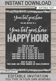 Simply type in a keyword on our search bar, and see different variations of your search. Happy Hour Invite Template Printable Happy Hour Invitation